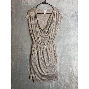 Bar III WOmens Medium Beige Dress